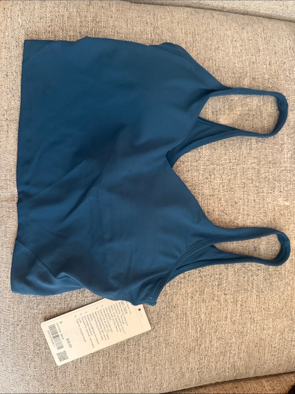 lululemon athletica blue Seamless Crop Tank